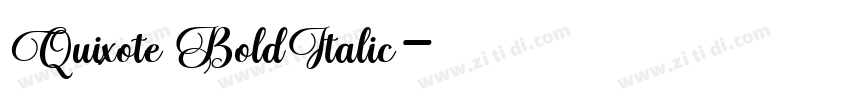 Quixote BoldItalic字体转换